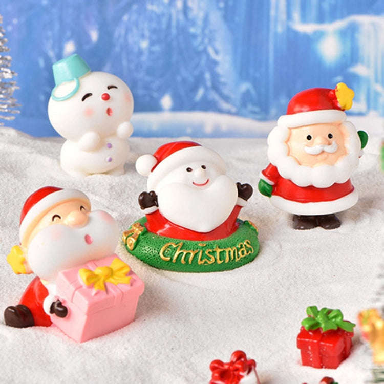 3pcs Christmas Lovely Micro Landscape Snow Ornament Decorative Accessories, Style: No.4 Love Whit...