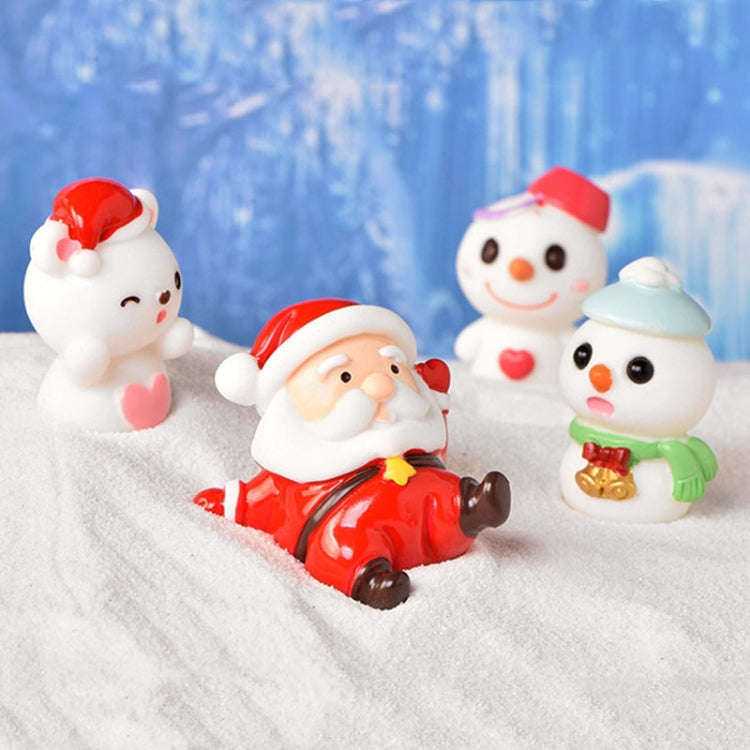 3pcs Christmas Lovely Micro Landscape Snow Ornament Decorative Accessories, Style: No.5 Shy Snowman