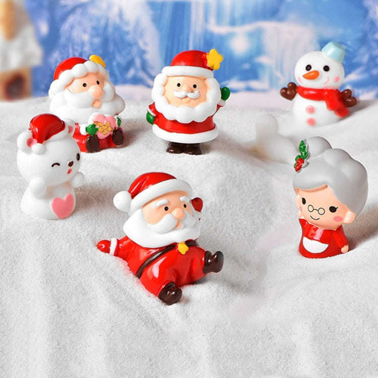 3pcs Christmas Lovely Micro Landscape Snow Ornament Decorative Accessories, Style: No.3 Star Brow...