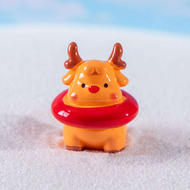 Micro Landscape Christmas Decorations Accessories Desktop Small Ornaments, Style: No.8 Scarf Deer
