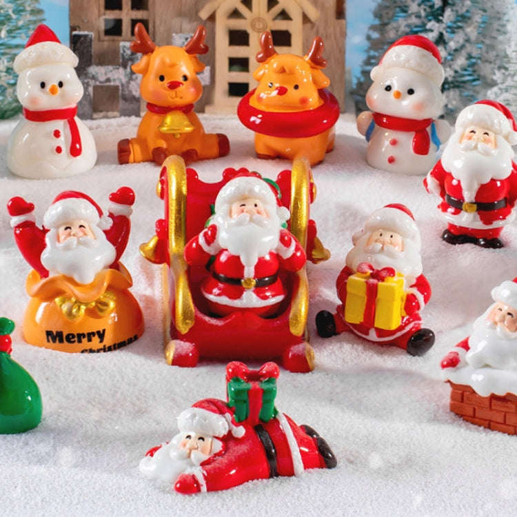 Micro Landscape Christmas Decorations Accessories Desktop Small Ornaments, Style: No.8 Scarf Deer