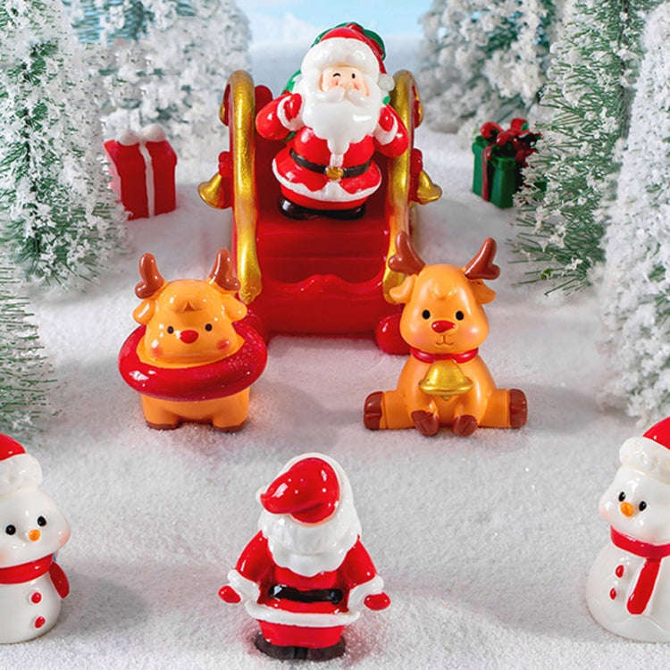 Micro Landscape Christmas Decorations Accessories Desktop Small Ornaments, Style: No.8 Scarf Deer