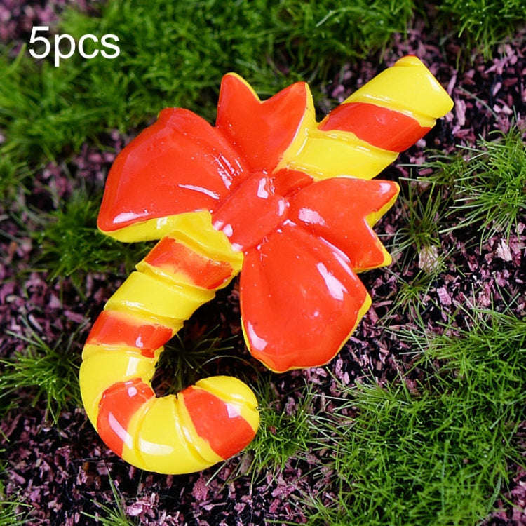 5pcs Christmas Decorations Resin Crafts Gifts Home Decorations Small Ornaments, Style: Yellow Red...