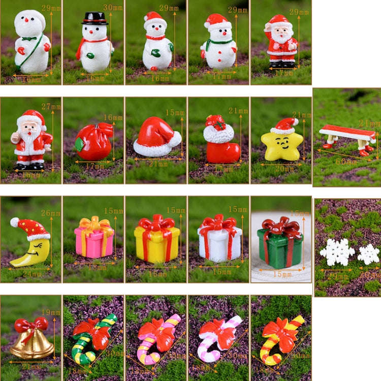 5pcs Christmas Decorations Resin Crafts Gifts Home Decorations Small Ornaments, Style: Star