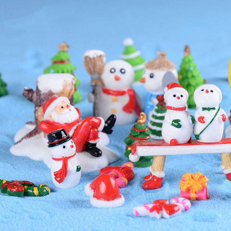 5pcs Christmas Decorations Resin Crafts Gifts Home Decorations Small Ornaments, Style: Dumb