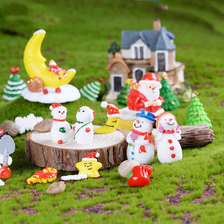5pcs Christmas Decorations Resin Crafts Gifts Home Decorations Small Ornaments, Style: Star