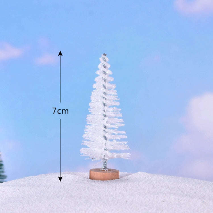 4pcs Christmas Tree Micro Landscape Accessories PVC Home Decoration Ornaments, Size: 7cm Shining ...