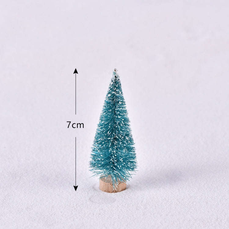 4pcs Christmas Tree Micro Landscape Accessories PVC Home Decoration Ornaments, Size: 7cm Wood-bot...
