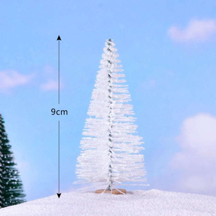 4pcs Christmas Tree Micro Landscape Accessories PVC Home Decoration Ornaments, Size: 9cm Shining ...