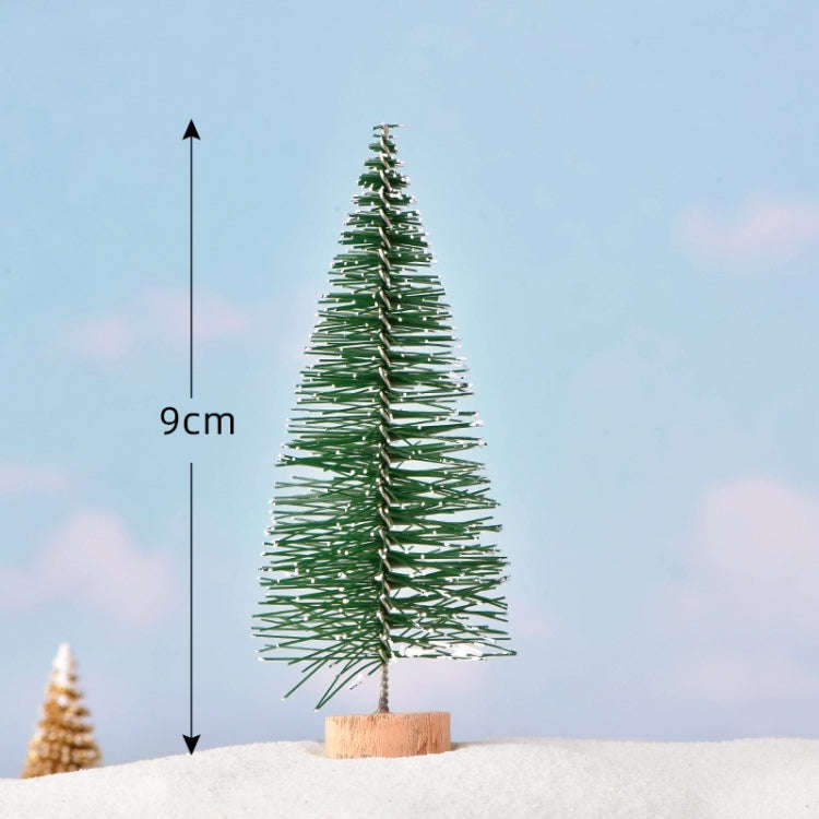 4pcs Christmas Tree Micro Landscape Accessories PVC Home Decoration Ornaments, Size: 9cm Light Gr...