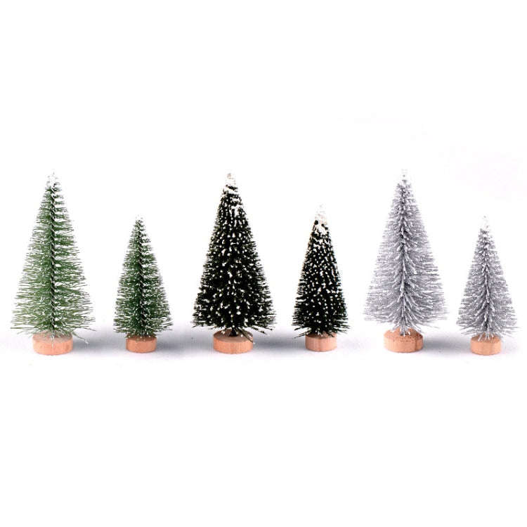 4pcs Christmas Tree Micro Landscape Accessories PVC Home Decoration Ornaments, Size: 9cm Wood-bot...