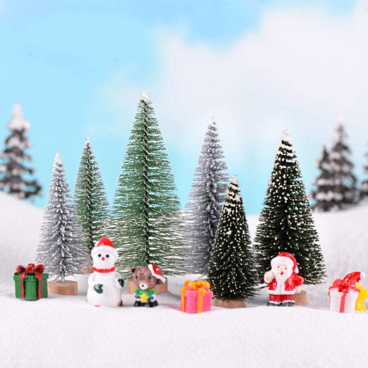 4pcs Christmas Tree Micro Landscape Accessories PVC Home Decoration Ornaments, Size: 9cm Shining ...