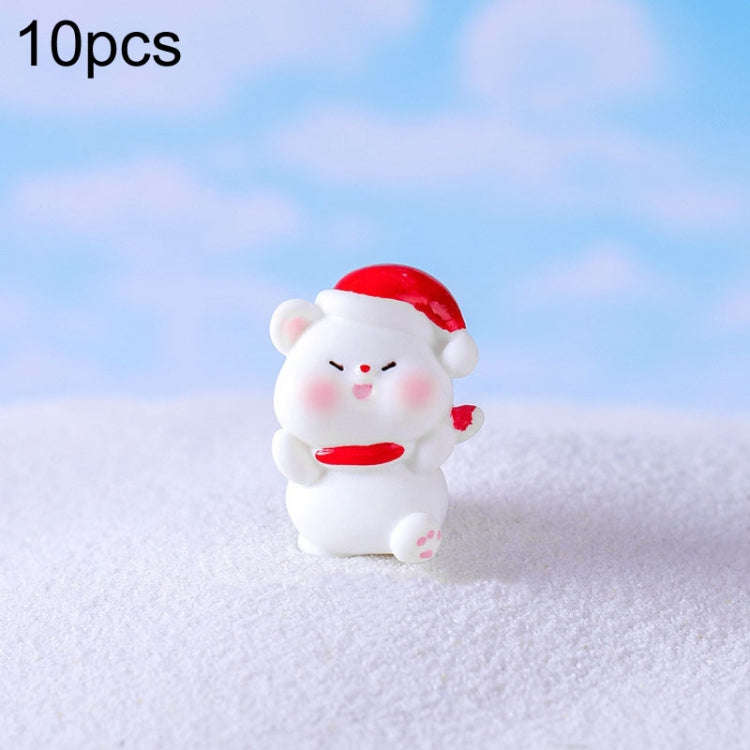 10pcs Christmas Cute Micro Landscape DIY Decorations Snowy Desktop Ornament, Style: No.3 Walking ...