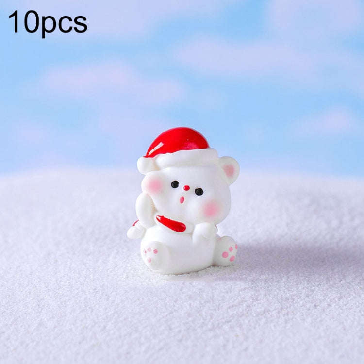 10pcs Christmas Cute Micro Landscape DIY Decorations Snowy Desktop Ornament, Style: No.5 Sitting ...