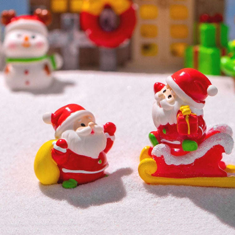 10pcs Christmas Cute Micro Landscape DIY Decorations Snowy Desktop Ornament, Style: No.9 Gift Box...