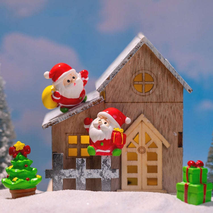 10pcs Christmas Cute Micro Landscape DIY Decorations Snowy Desktop Ornament, Style: No.9 Gift Box...