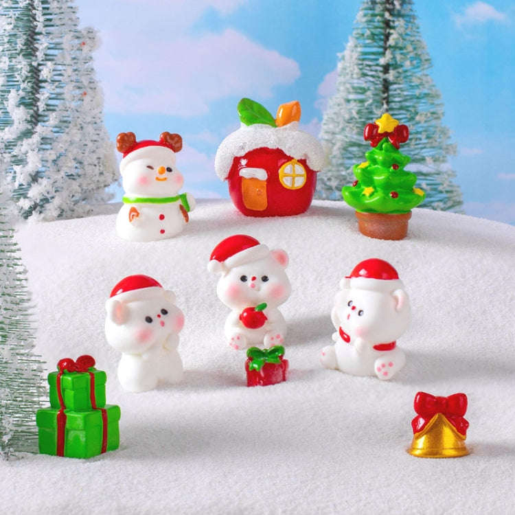 10pcs Christmas Cute Micro Landscape DIY Decorations Snowy Desktop Ornament, Style: No.9 Gift Box...