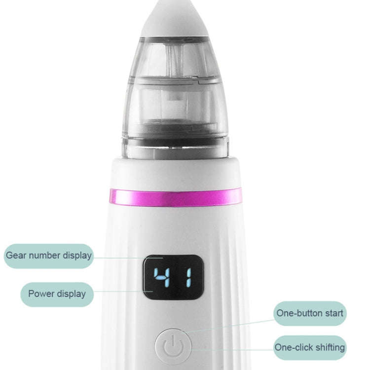 USB Charging Baby Snot Cleaner Electric Nasal Aspirator(White Silver)