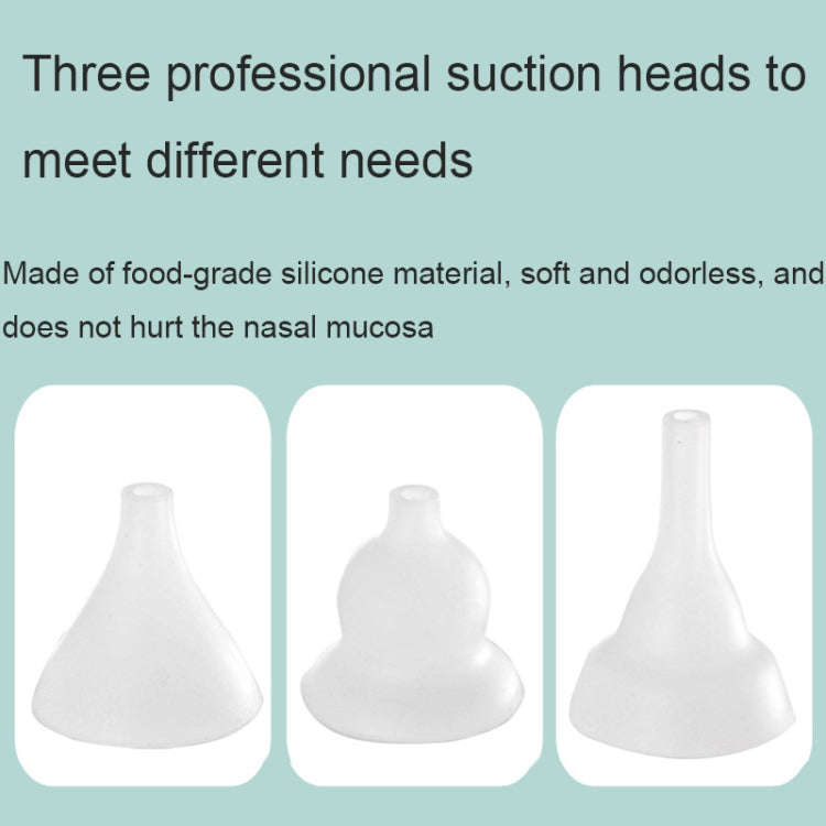 USB Charging Baby Snot Cleaner Electric Nasal Aspirator(White Silver)