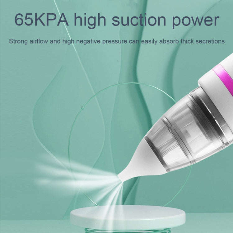 USB Charging Baby Snot Cleaner Electric Nasal Aspirator(White Purple)