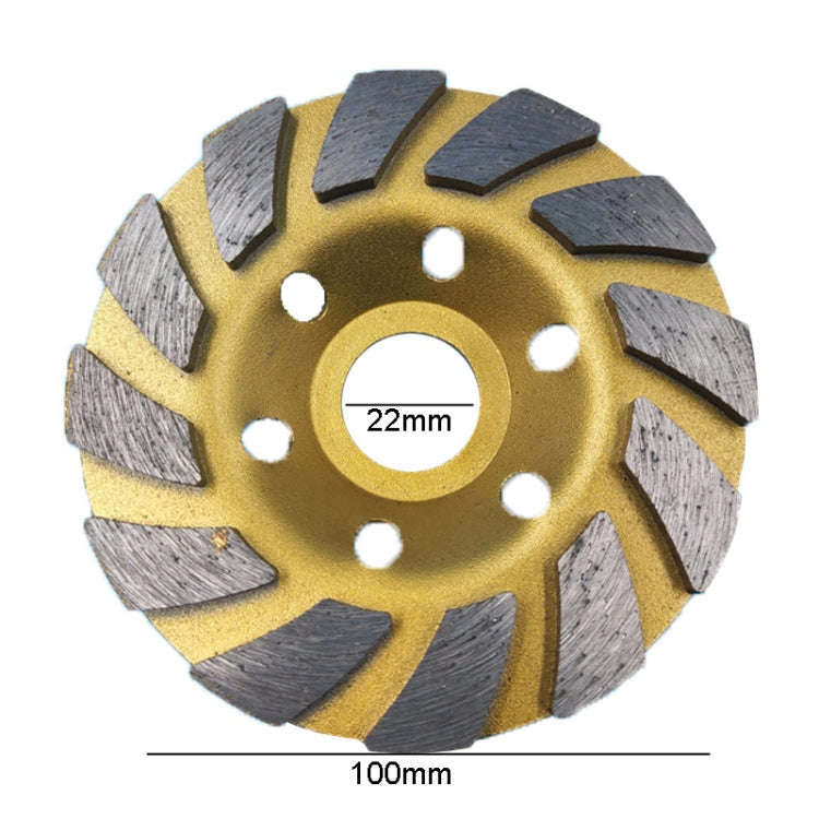 100mm Concrete Stone Diamond Grinding And Polishing Blades Ceramic Grinder Machine Fan Shape Grin...