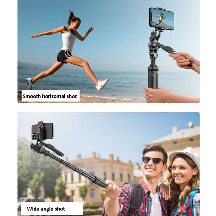 2m Metal Tripod Selfie Stick With 4 Expansion Interfaces for Phone Camera(Black)