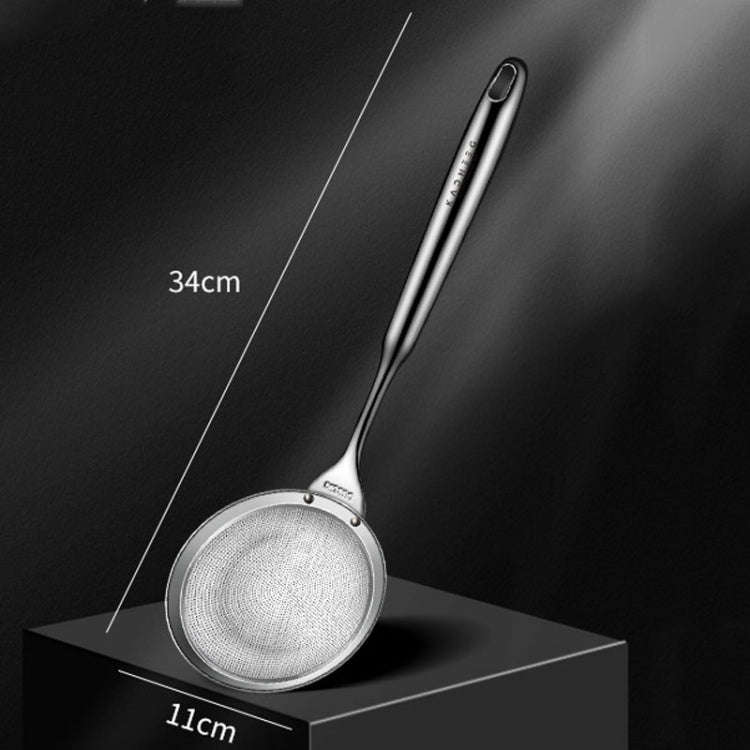 Kacheeg 304 Stainless Steel Soymilk Spoon Kitchen Oil Filter Ladle, Size: 11 x 34cm