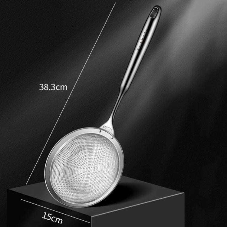 Kacheeg 304 Stainless Steel Soymilk Spoon Kitchen Oil Filter Ladle, Size: 15 x 38.3cm