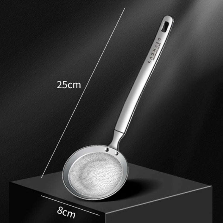 Kacheeg 304 Stainless Steel Soymilk Spoon Kitchen Oil Filter Ladle, Size: 8 x 25cm