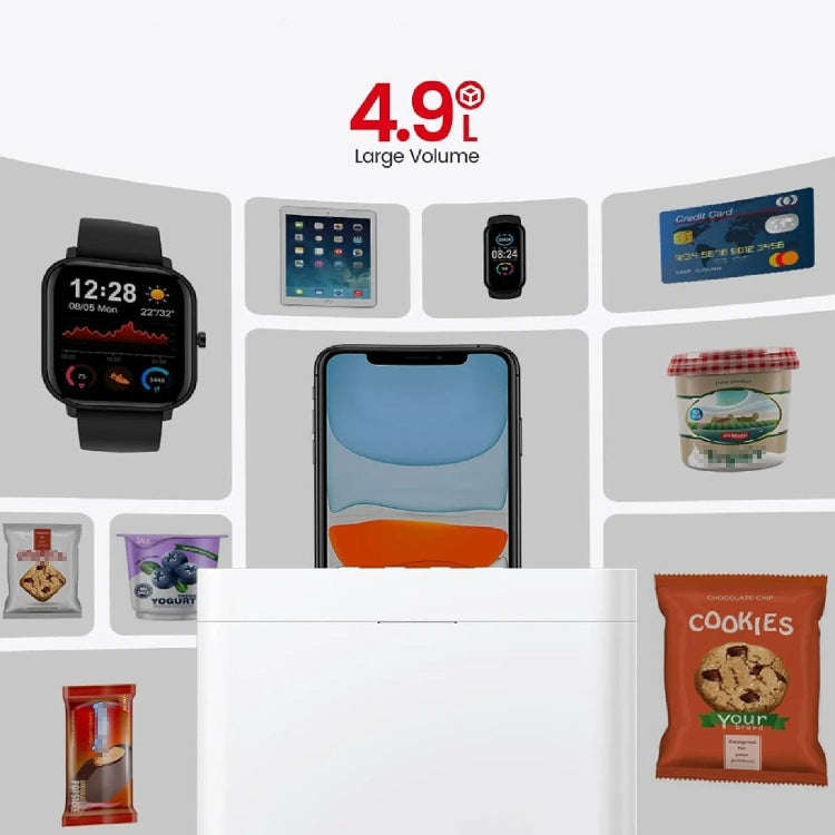 Vaydeer Metal Timed Self-Control Phone Lock Box With Child Lock And LED Display, Spec: Small White
