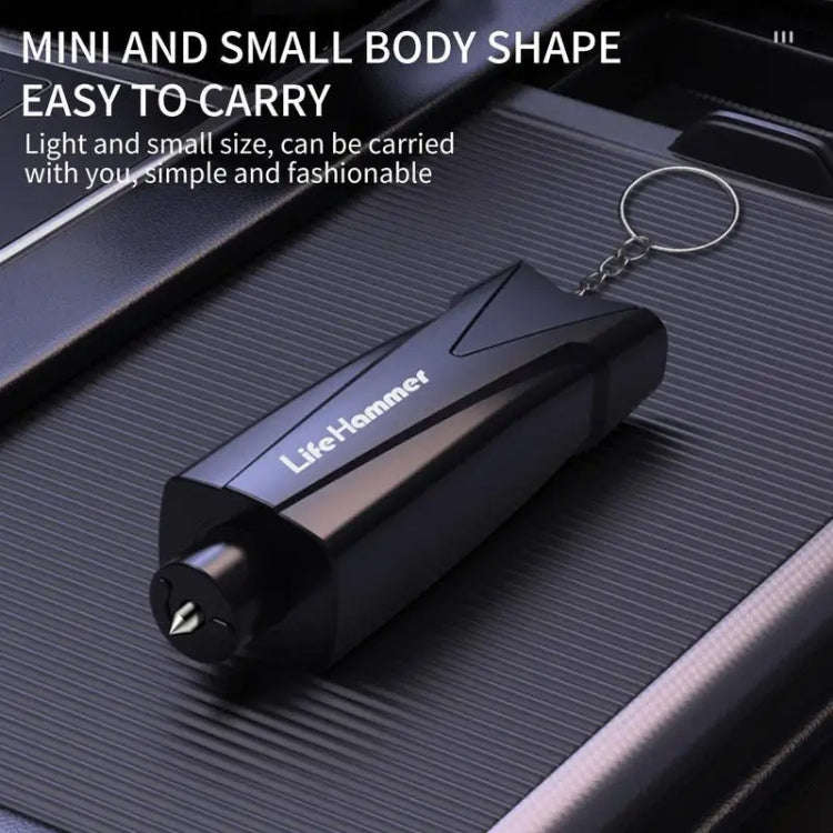 Multifunctional Vehicle Safety Hammer Emergency Window Breaker(Black)