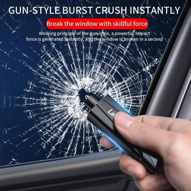 Multifunctional Vehicle Safety Hammer Emergency Window Breaker(Black)