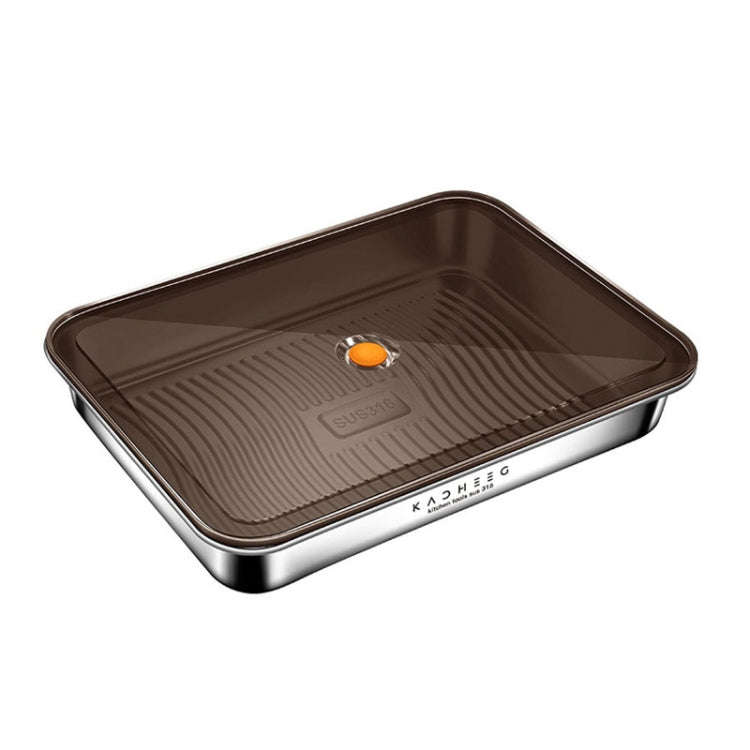 Kacheeg Refrigerator Dumpling Storage Box Home Use Wonton Freezer Organizer, Style: 316 Steel