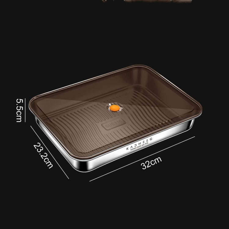 Kacheeg Refrigerator Dumpling Storage Box Home Use Wonton Freezer Organizer, Style: 316 Steel