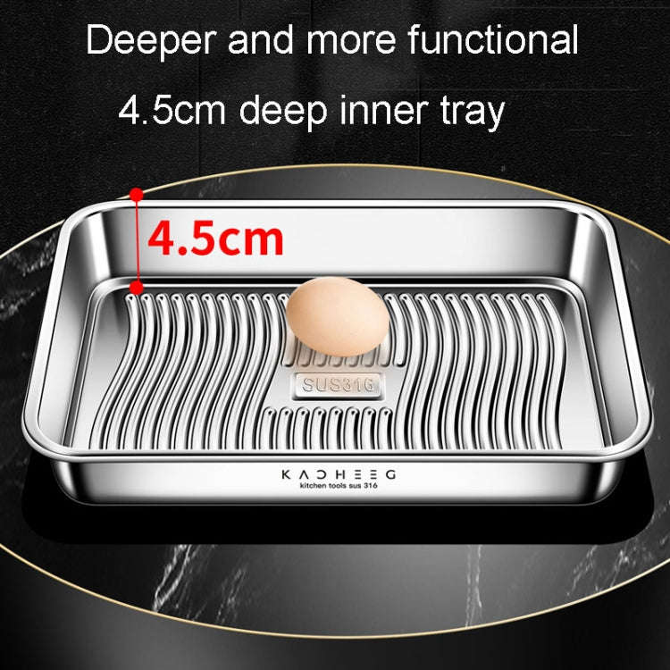 Kacheeg Refrigerator Dumpling Storage Box Home Use Wonton Freezer Organizer, Style: 304 Steel