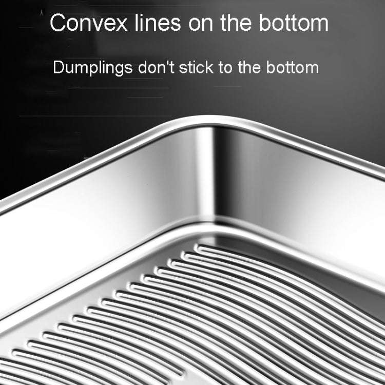 Kacheeg Refrigerator Dumpling Storage Box Home Use Wonton Freezer Organizer, Style: 304 Steel