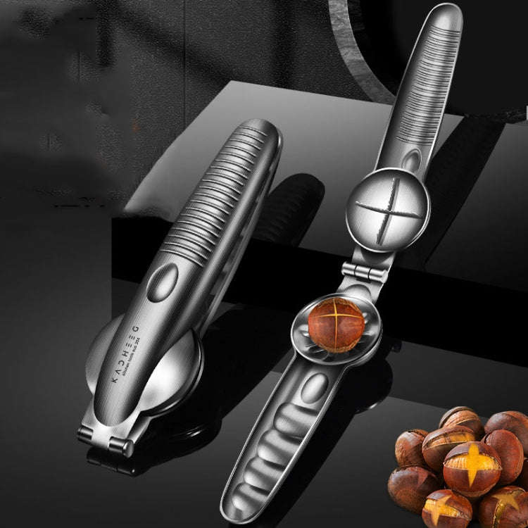 Kacheeg 304 Stainless Steel Chestnut Opener Cross Opening Chestnut Shelling Peeler With 2 Steel F...