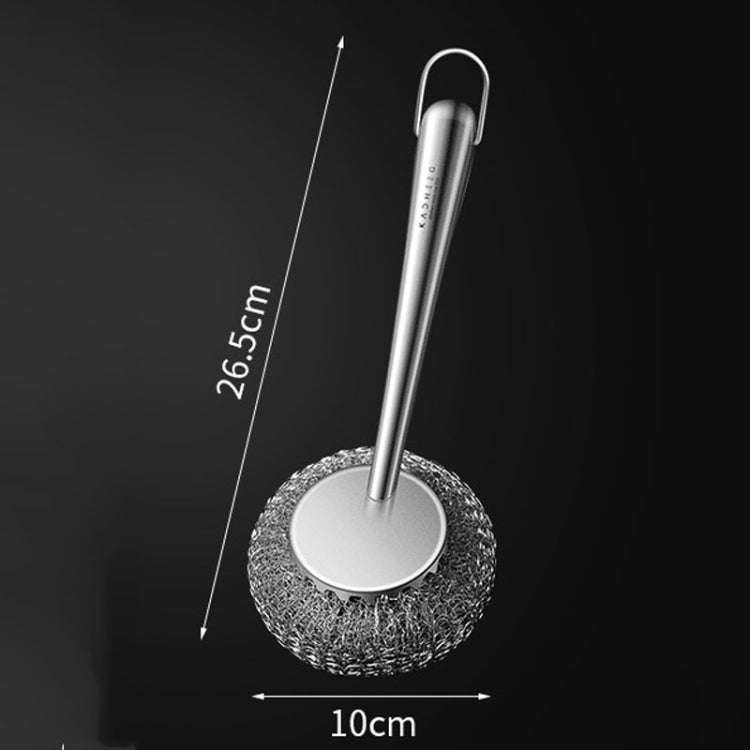 Kacheeg 304 Stainless Steel Pot Brush Kitchen Cleaning And Dishwashing Tools, Style: Short