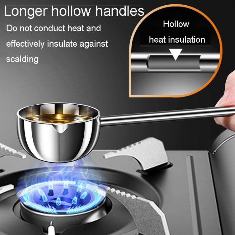 Kacheeg Stainless Steel Hot Oil Skillet Kitchen Small Oil Pouring Spoon, Style: 316 Triple Layer ...