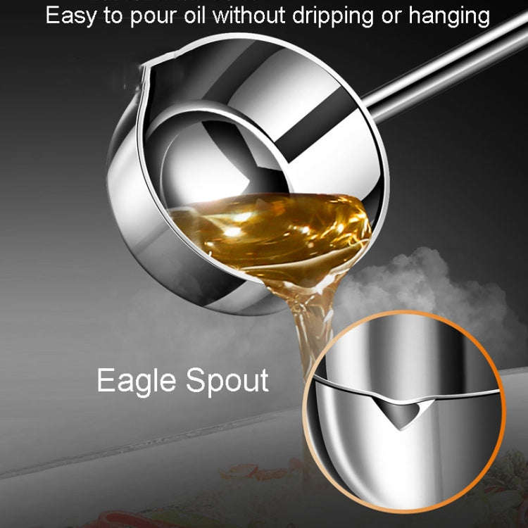 Kacheeg Stainless Steel Hot Oil Skillet Kitchen Small Oil Pouring Spoon, Style: 316 Triple Layer ...