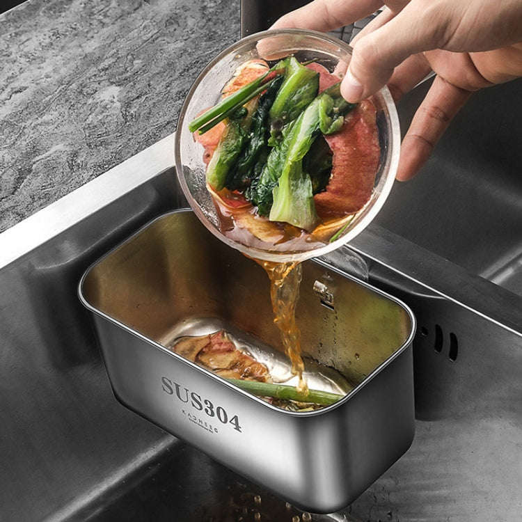 Kacheeg Food Residue Filtering And Drainage Rack For Tanks Sink Storage Trash Shelf, Style: Recta...