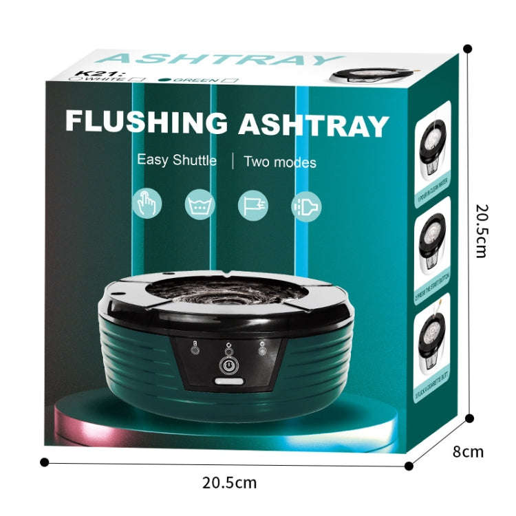 Inductive Automatic Flushing Ashtray Purifies The Air and Removes Cigarette Smell(White)
