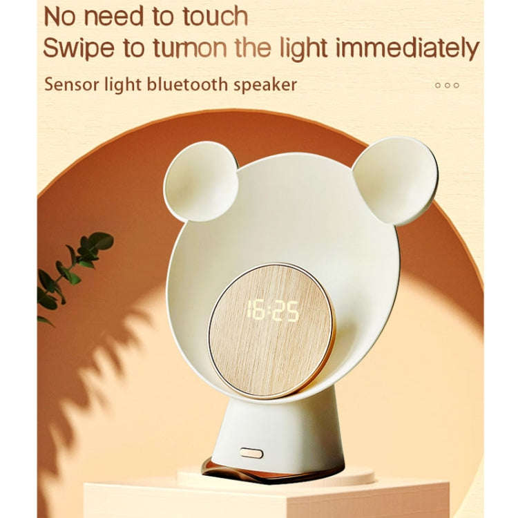 Night Light Smart Speaker Wireless Charging Atmosphere Light Alarm Clock(White)