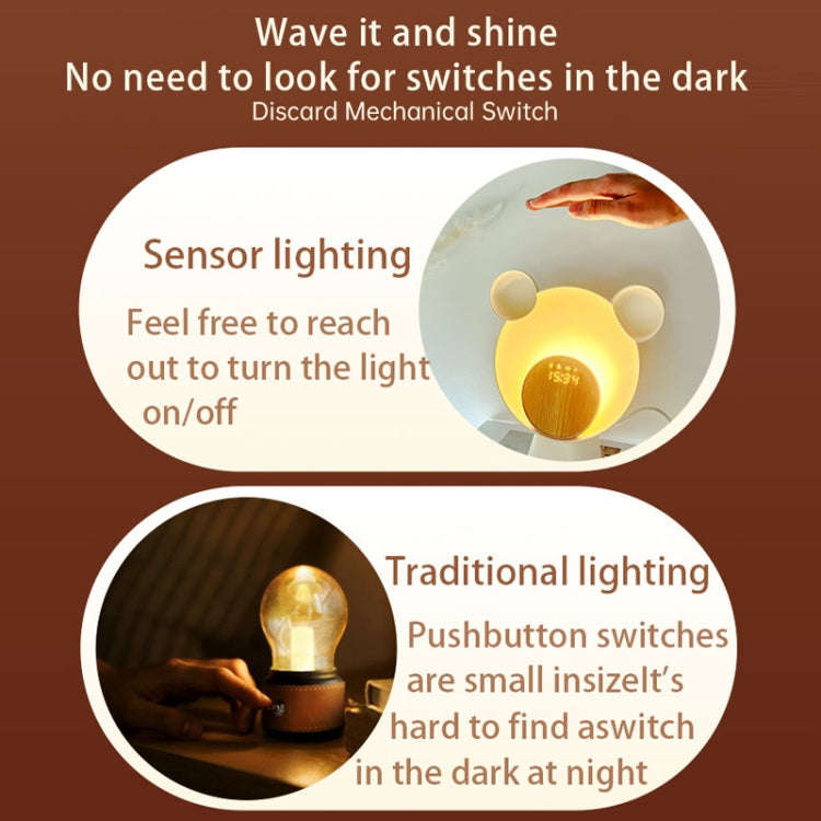 Night Light Smart Speaker Wireless Charging Atmosphere Light Alarm Clock(White)