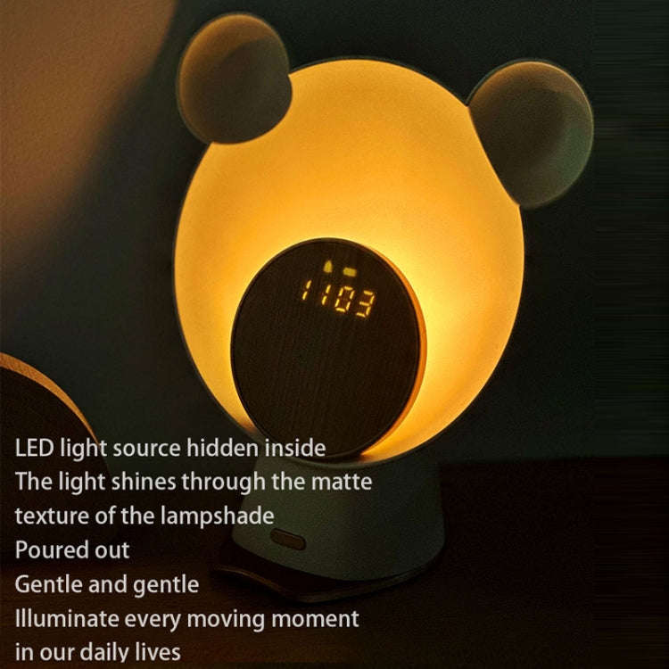 Night Light Smart Speaker Wireless Charging Atmosphere Light Alarm Clock(White)