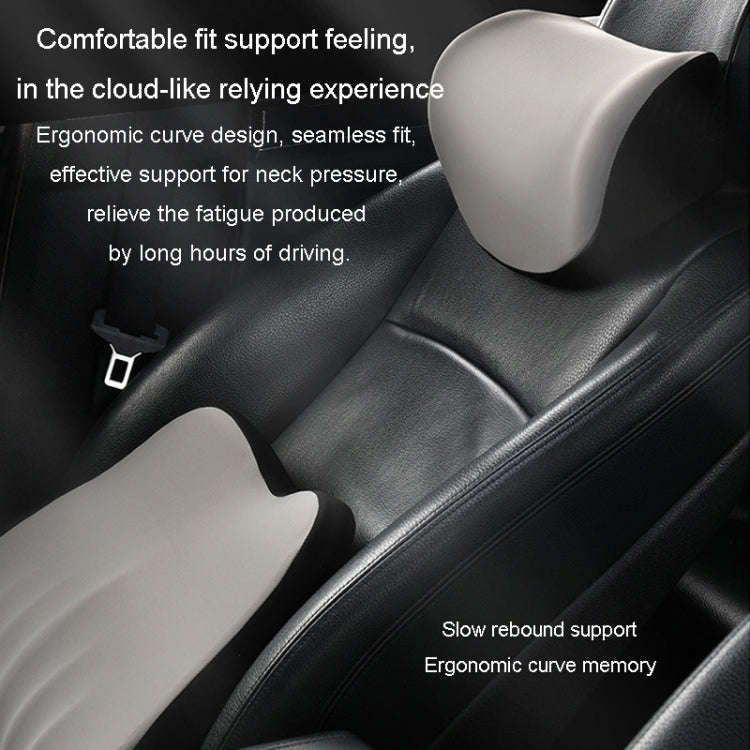 Car Memory Foam Neck Pillow Car Neck Rest Silk Pillow Car Seat Cervical Cushion, Style: Headrest ...