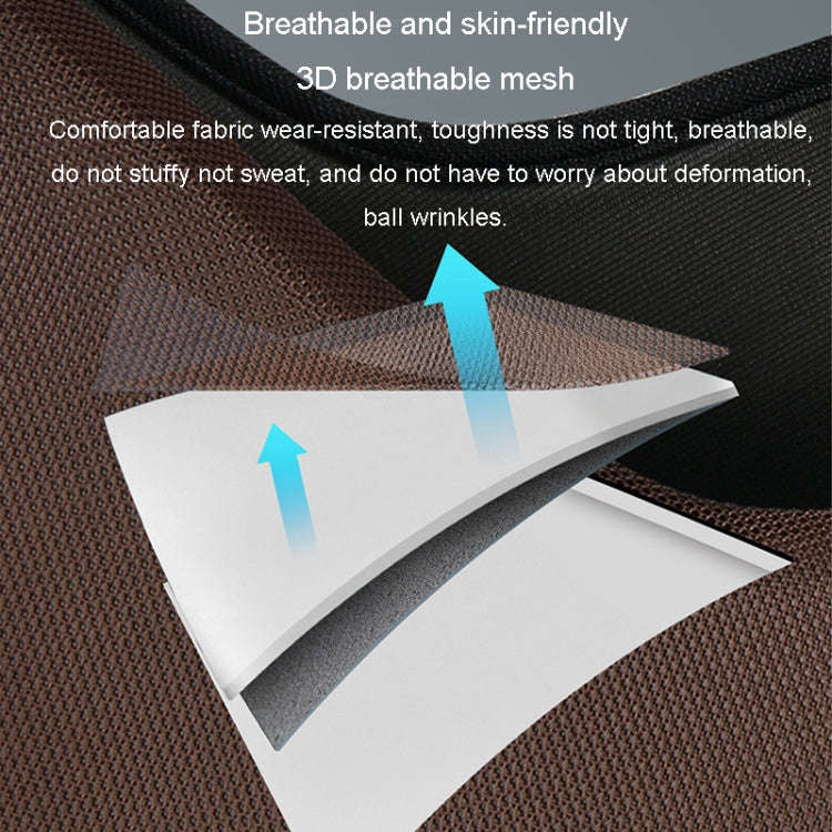 LINXICP 3 In 1 Car Seat Lumbar Cushion Summer Special Memory Foam Breathable Car Back Pad(Gray)