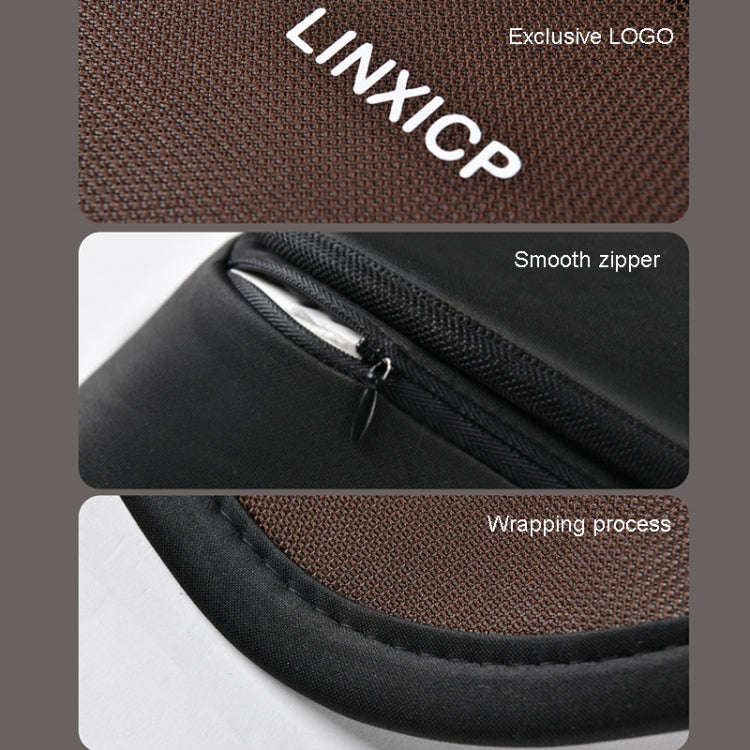LINXICP 3 In 1 Car Seat Lumbar Cushion Summer Special Memory Foam Breathable Car Back Pad(Coffee)