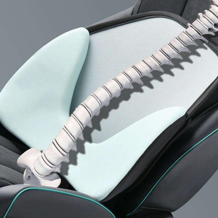 LINXICP 3 In 1 Car Seat Lumbar Cushion Summer Special Memory Foam Breathable Car Back Pad(Gray)