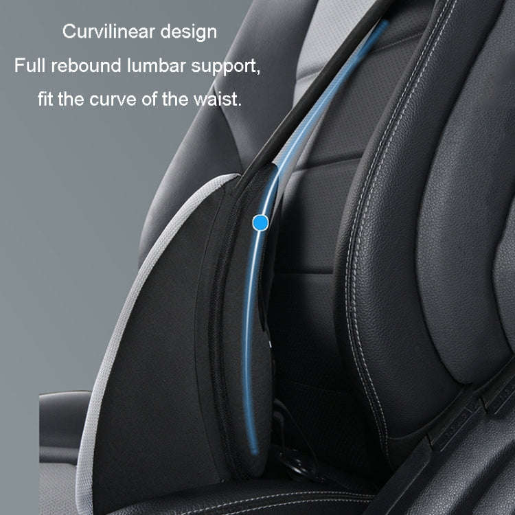 LINXICP 3 In 1 Car Seat Lumbar Cushion Summer Special Memory Foam Breathable Car Back Pad(Coffee)